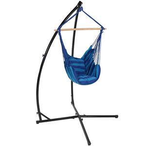 3.75 ft. L Hanging Hammock Chair Swing and X-Stand Set in Oasis