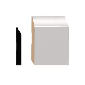 1/2 in. D x 3-1/4 in. W x 96 in. L MDF Primed White Colonial Baseboard Moulding Pack (6-Pack)