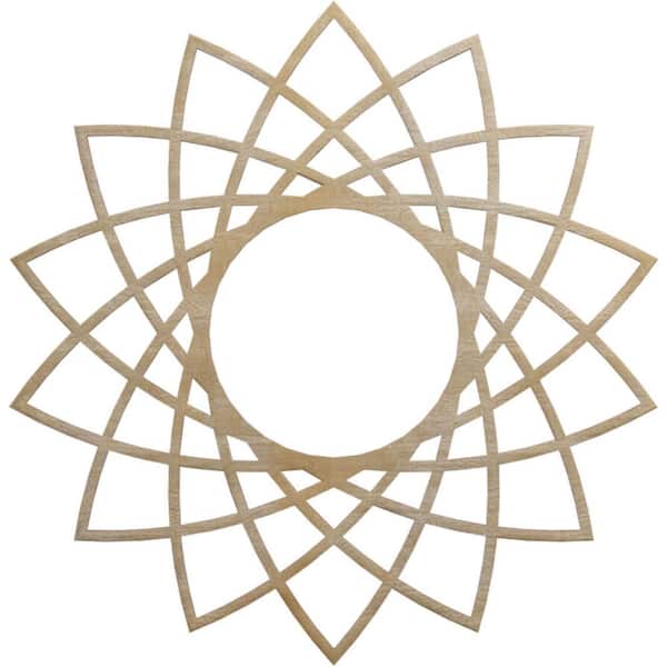 Ekena Millwork 0.375 in. x 26 in. x 26 in. Wood (Birch) Medallion Moulding