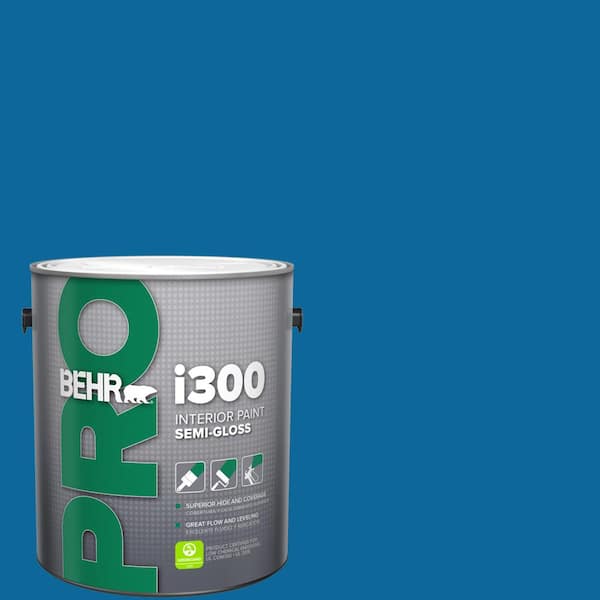 1 gal. #MQ4-58 Mondrian Blue Semi-Gloss Interior Paint