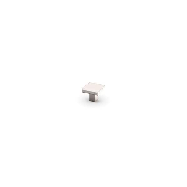 SIMPLY WOODMARK PRO Shaker Full Overlay 1.125 in. W x 0.9375 in. D x 1.125 in. H Tempo Knob in Satin Nickel