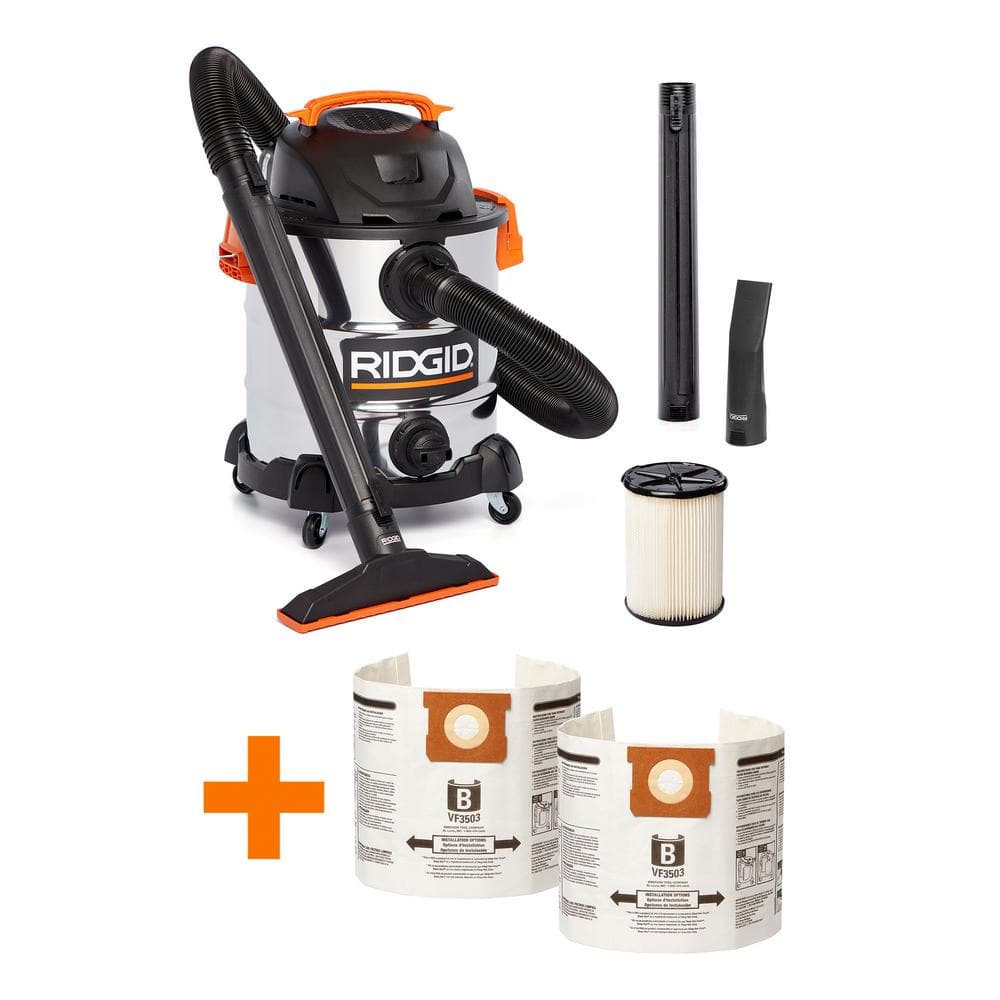 10 Gal. 6.0 Peak HP Stainless Steel Shop Vacuum Wet Dry Vac with Filter, Dust Bags, Hose and Accessories WD1060A price history on PriceWatchPro