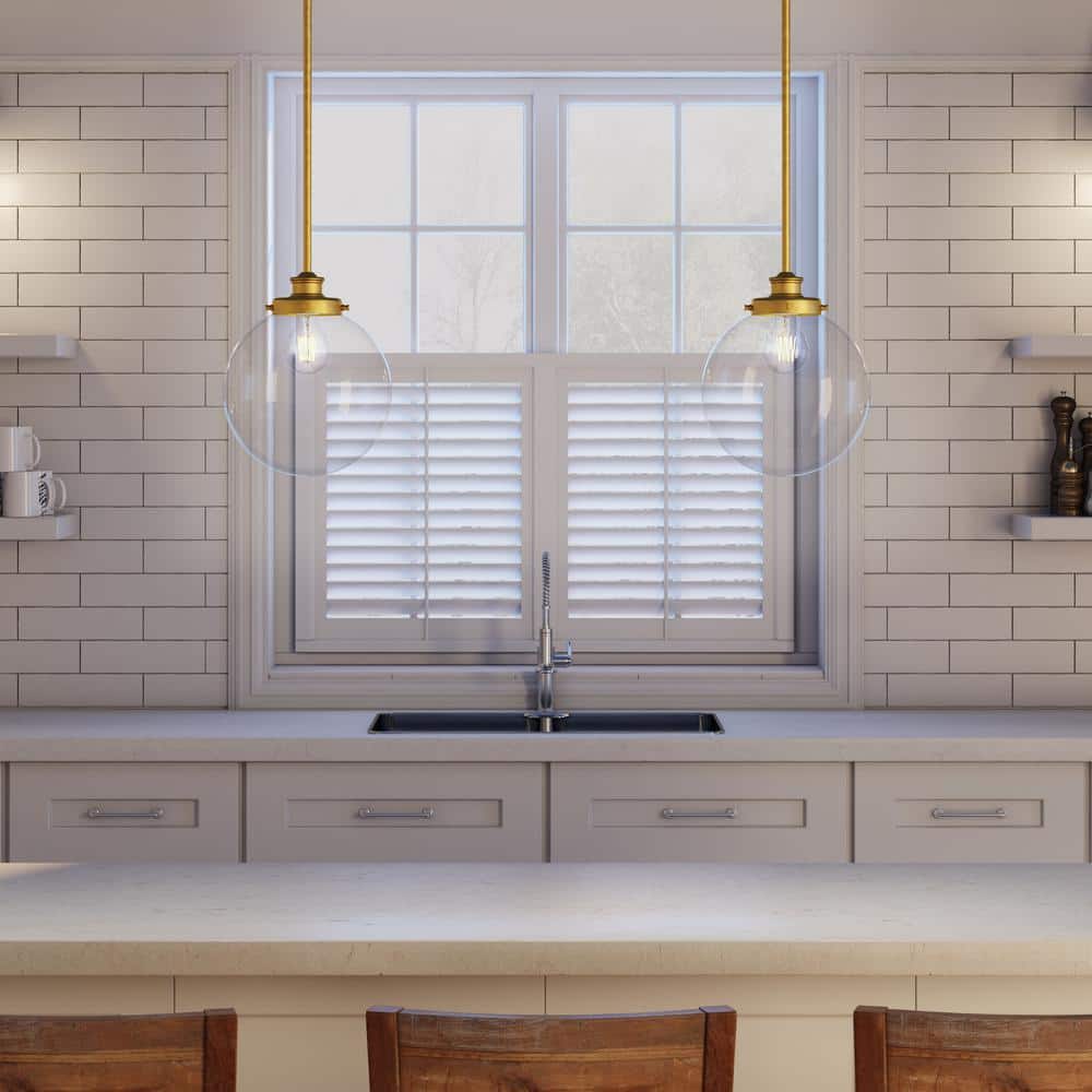 Penn 1-Light Natural Brass Pendant with Clear Glass price history on PriceWatchPro