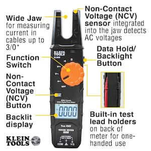 200 Amp AC Open Jaw Fork Meter