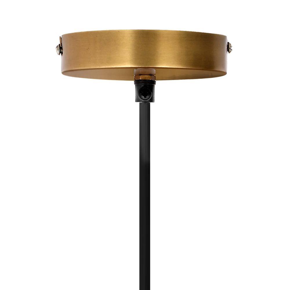 Antique Brass Petal Dome Pendant Light with Adjustable Height