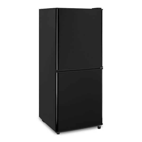 JEREMY CASS 4.1 cu. ft. Compact Mini Refrigerator with 2.1 cu. ft. Bottom Door Freezer in Black, 7-Level Temp Adjustable, Low Nosie