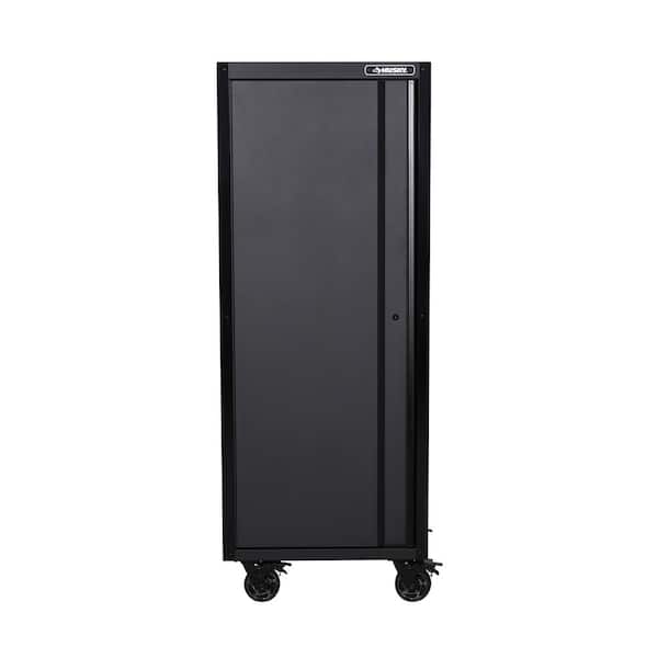 Husky Tool Storage 27 in. W x 23 in. D Heavy Duty Matte Black 4-Shelf Rolling Side Tool Locker