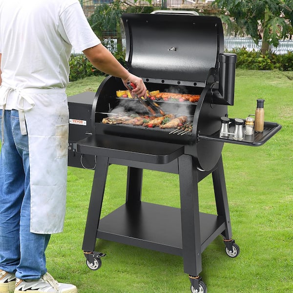 uddanne forarbejdning antik VEVOR Pellet Smoker 740 sq. in. Portable Wood Pellet Grill with Cart 8-In-1 BBQ  Grill, Black W73020160500FTZ9YV1 - The Home Depot