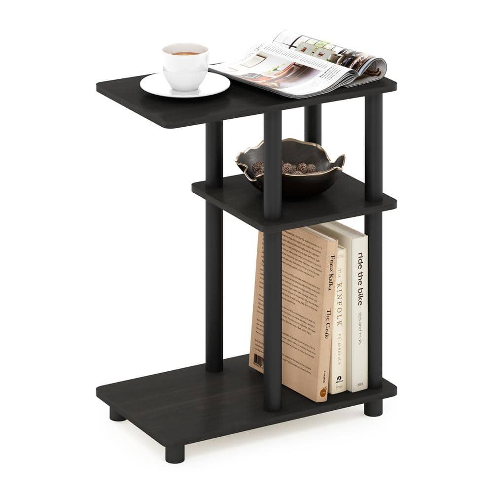 Espresso/Black Turn-N-Tube Rectangular Wood Side Table