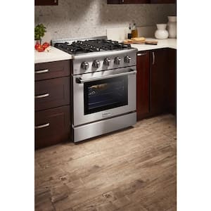 Pre-Converted Propane 30 in. 4.2 cu. ft. Dual Fuel Range in Stainless Steel