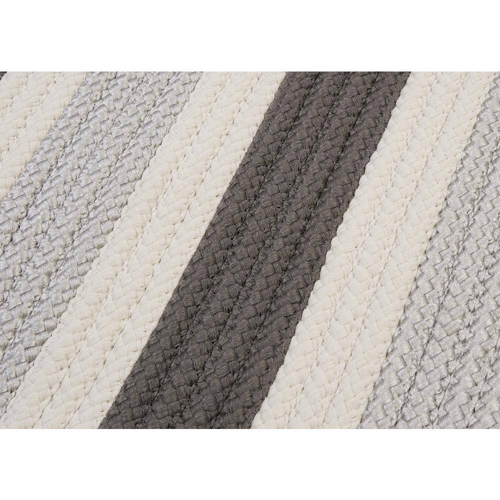 Silver Stripe Synthetic Braided Runner Rug 2'x10' - Stain-resistant & Reversible