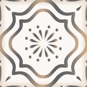 4 in. x 4 in. Gold, Gray and Off-White B511 Vinyl Peel and Stick Tile (24 Tiles, 2.67 sq. ft./pack)