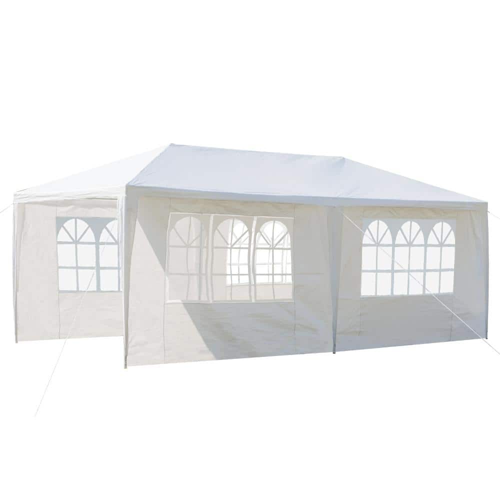 Karl home 10 ft. x 20 ft. White Party Wedding Tent Canopy 4 Karl home 10 ft. x 20 ft. White Party Wedding Tent Canopy 4