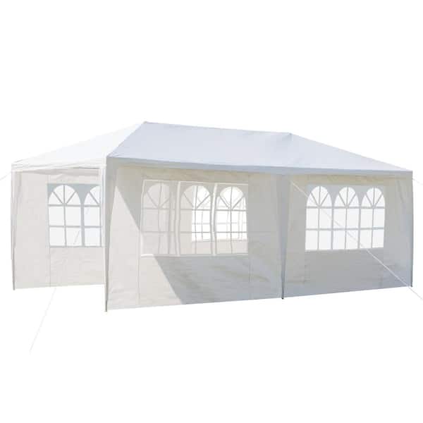 Winado 10 ft. x 20 ft. White Party Wedding Tent Canopy 4 Sidewall
