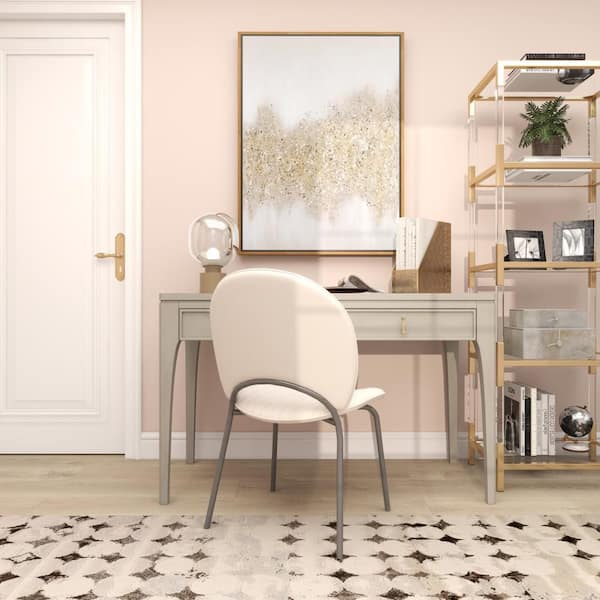 Gold Geometric Standing Magazine Holder with Laser Carved Design