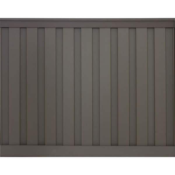 Seclusions 6 ft. x 8 ft. Winchester Grey Wood-Plastic Composite Board-On-Board Privacy Fence Panel Kit