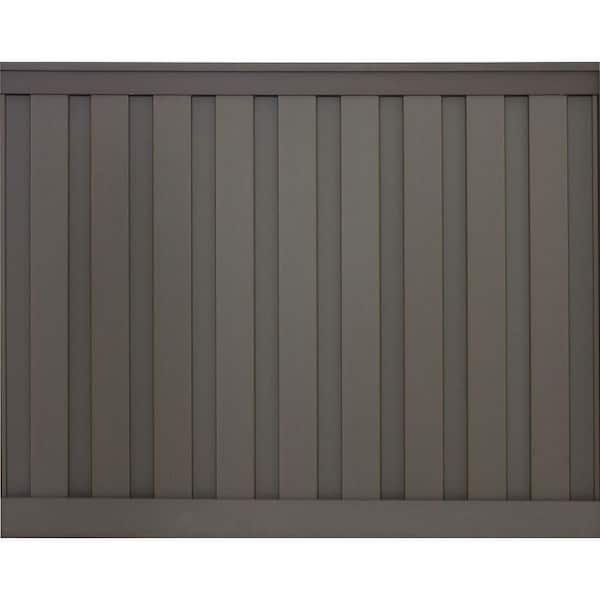 Trex Seclusions 6 ft. x 8 ft. Winchester Grey Wood-Plastic Composite Board-On-Board Privacy Fence Panel Kit