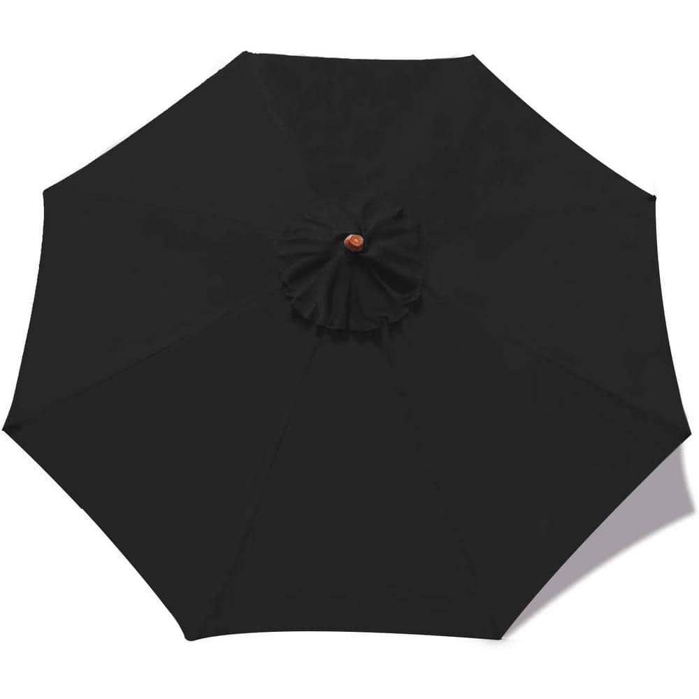Patio Umbrella 9 ft Replacement Canopy for 8 Ribs-Black, market