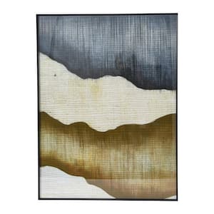 Metal Framed Abstract Watercolor Art Print 32 in. x 24 in.