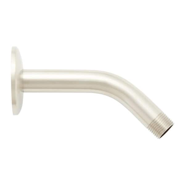 6 in. Standard Wall Mounted Shower Arm and Flange Brushed Nickel
