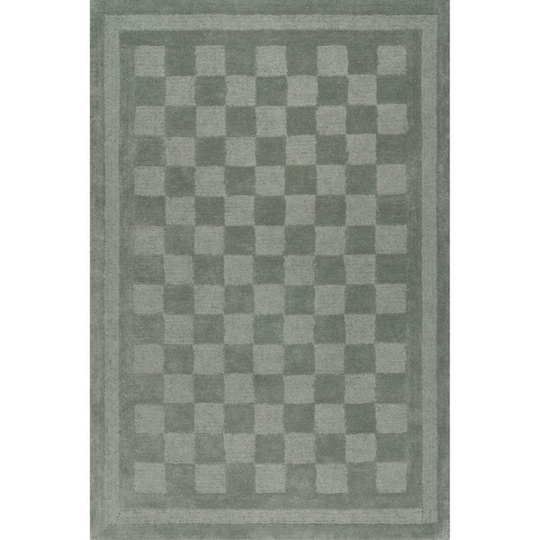 Robyn Wool Green 3 ft. x 5 ft. Indoor/Outdoor Patio Rug
