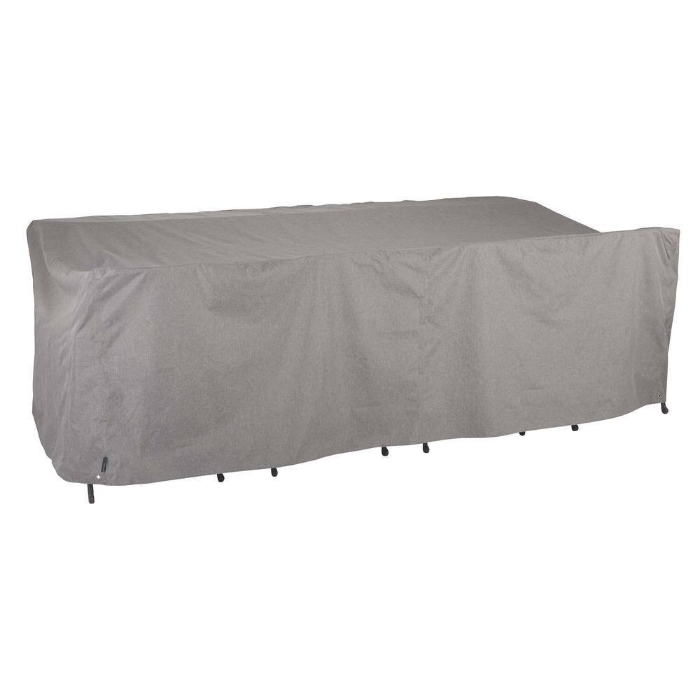 Heather Gray Waterproof Rectangular Patio Dining Set Cover