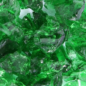 20 lbs. Recycled Fire Pit Fire Glass in Green