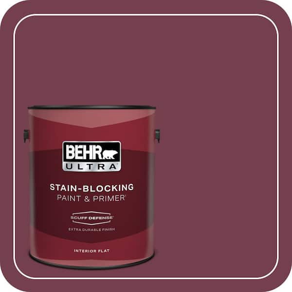 BEHR ULTRA 1 gal. #T11-4 Blood Rose Extra Durable Flat Interior Paint & Primer