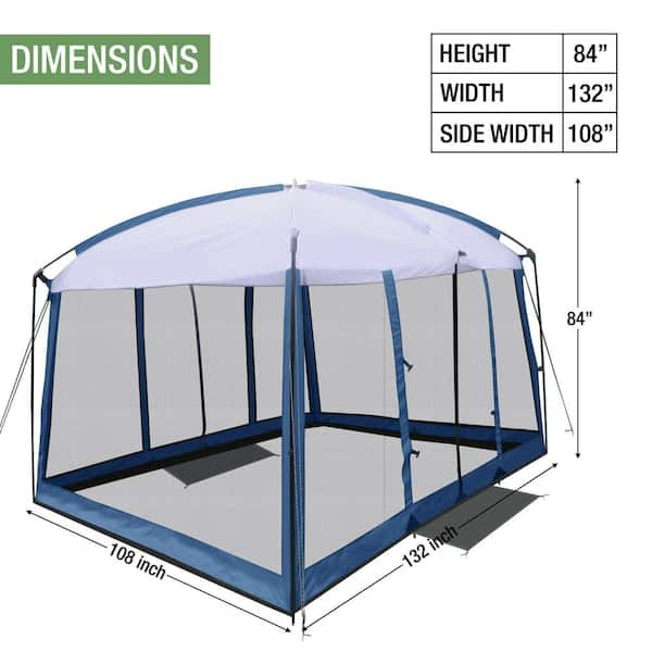 Core 9 ft. x 14 ft. Blue Pop-Up Tent with LED Lights and Instant