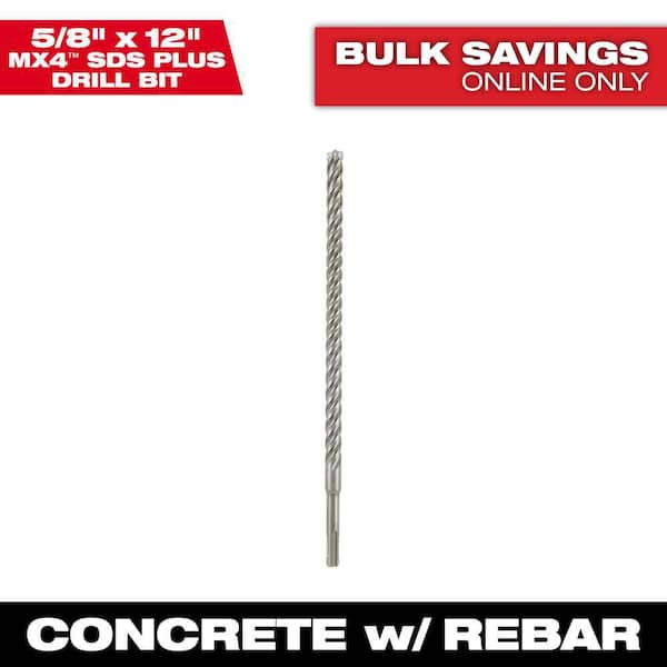 Milwaukee 5/8 in. x 12 in. 4-Cutter SDS-PLUS Carbide Drill Bit