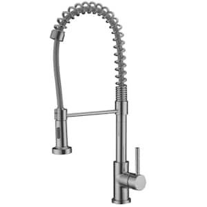 Luxurious Single-Handle Pull-Out Sprayer Kitchen Faucet in Brushed Nickel