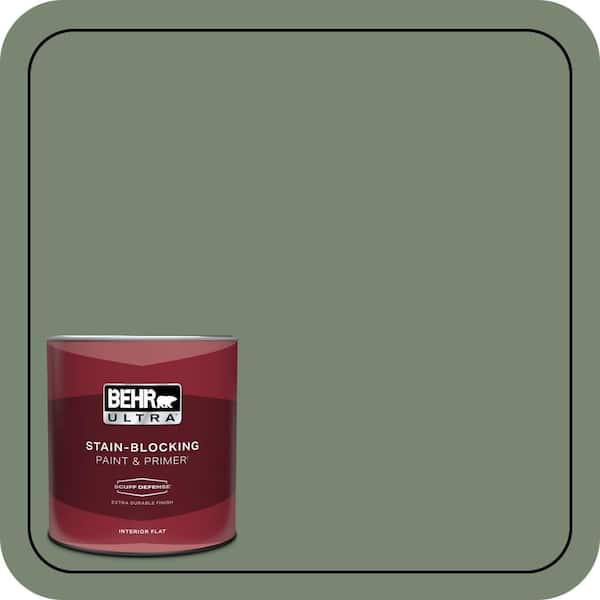 BEHR ULTRA 1 qt. #440F-5 Winter Hedge Extra Durable Flat Interior Paint & Primer