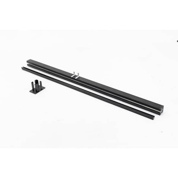 Unbranded 2-3/4 in. x 2-3/4 in. x 6 ft. Heartwood Aluminum Dog-Ear Fence Picket Set of 2