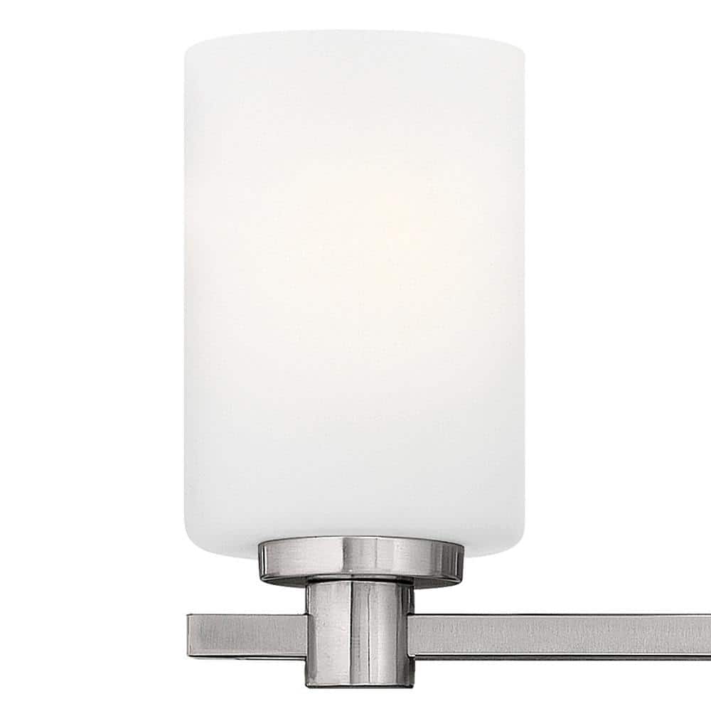 Brushed Nickel 4-Light Outdoor Dimmable Bath Vanity