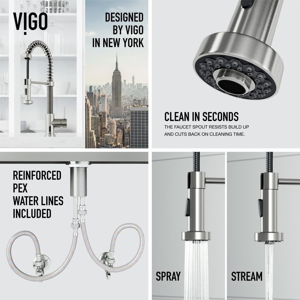 Stainless Steel Touchless Pull-Down Kitchen Faucet with Spray