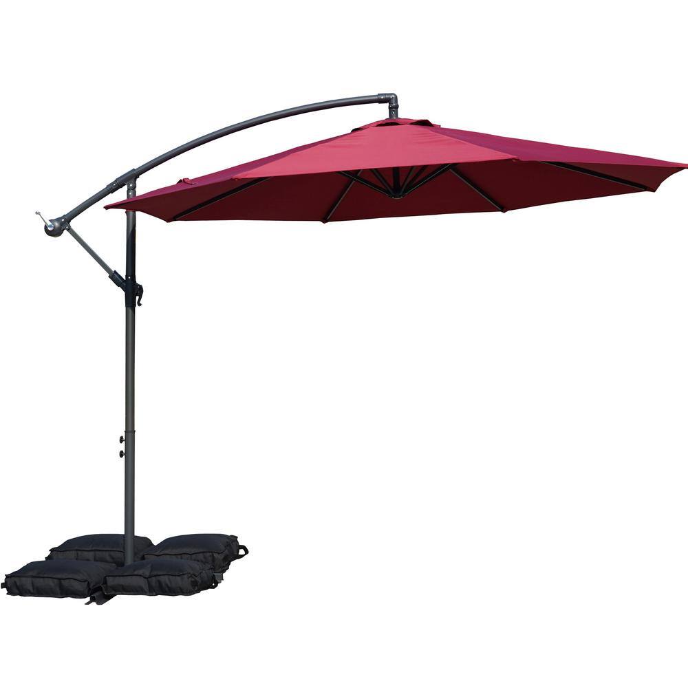 KOZYARD 10 ft. Offset Cantilever Hanging Patio Umbrella for Outdoor