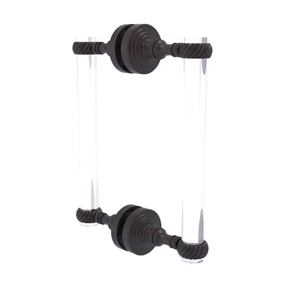 Allied Brass Pacific Grove 8 in. Back to Back Shower Door Pull with Twisted Accents in Venetian Bronze