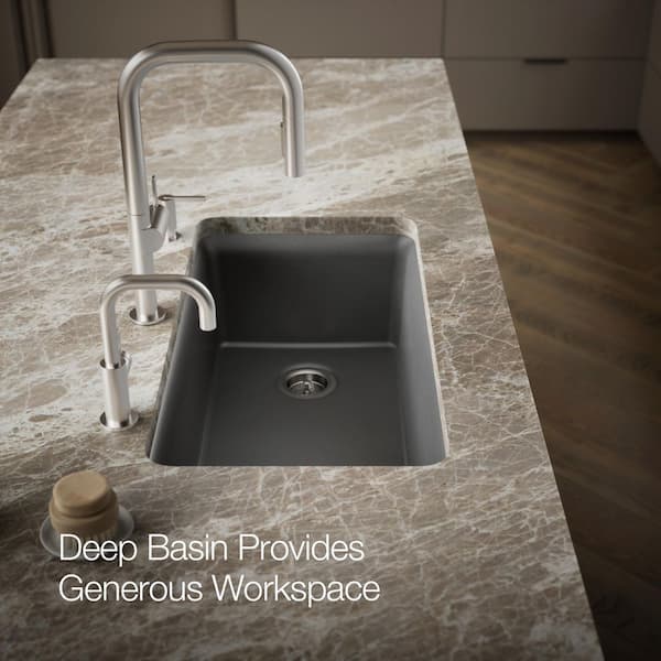 KOHLER Cairn Undermount Neoroc Granite Composite 33.5 in. Single