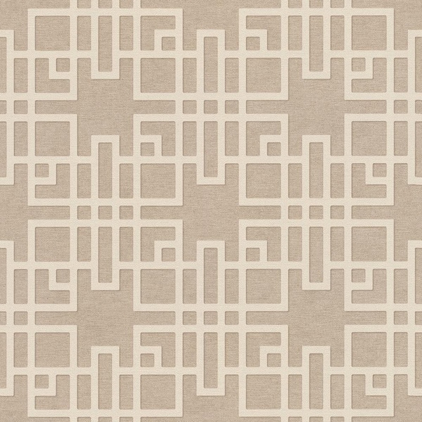 Advantage Mana Beige Trellis Wallpaper Sample