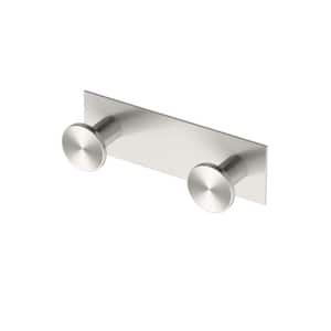 Glam All Modern Decor Double Robe Hook in Satin Nickel