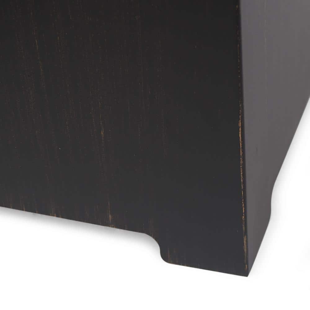 Brushed Brown Metal Outdoor Side Table and Tank Holder