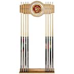 Anheuser Busch A and Eagle 30 in. Wooden Billiard Cue Rack with Mirror