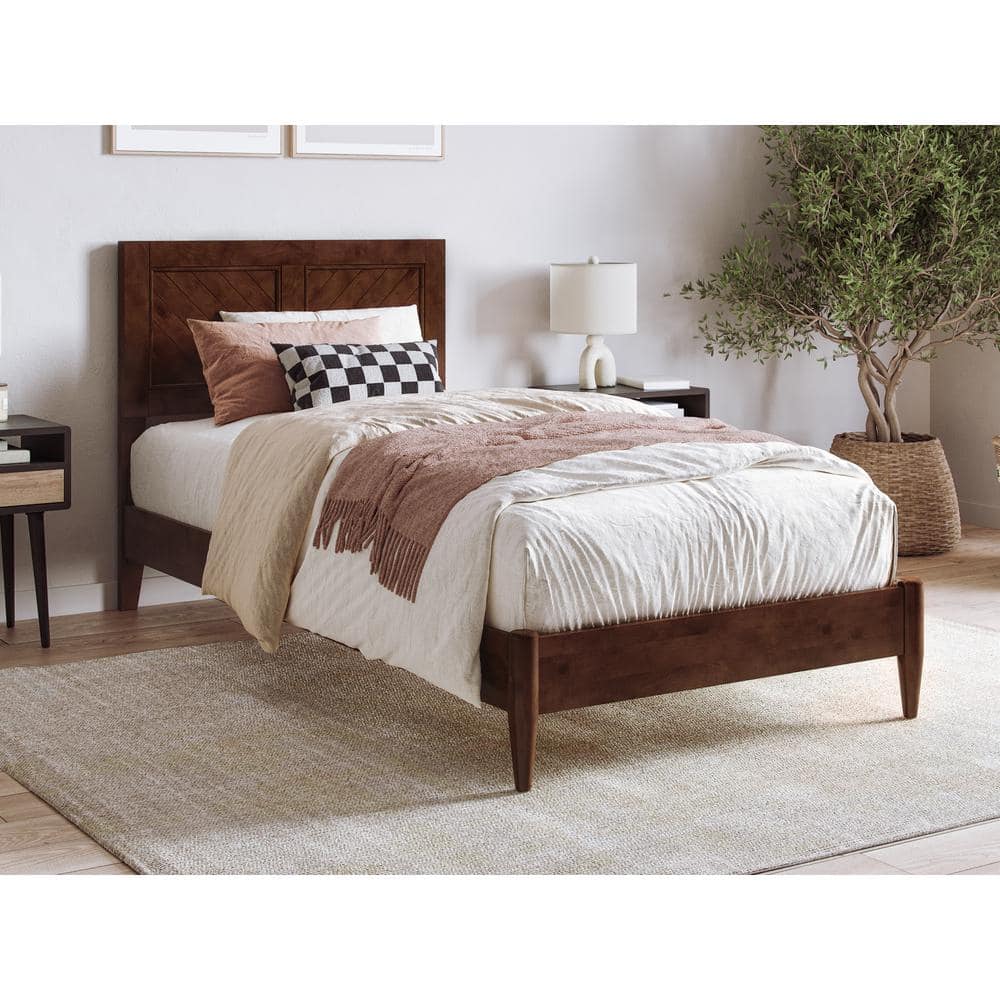 AFI Berkshire Walnut Brown Solid Wood Frame Twin XL Low Profile Platform  Bed AR9578014 - The Home Depot