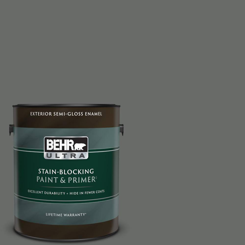 BEHR ULTRA 1 gal. BNC26 Lunar Basalt SemiGloss Enamel BEHR ULTRA 1 gal. BNC26 Lunar Basalt SemiGloss Enamel