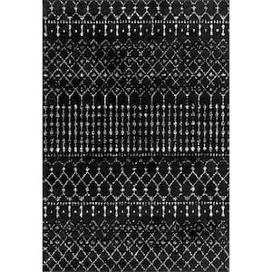 Blythe 6 ft. 7 in. x 9 ft. Black and White Moroccan Indoor Area Rug
