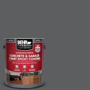 1 Gal. #N500-6 Graphic Charcoal Self-Priming 1-Part Epoxy Satin Interior/Exterior Concrete and Garage Floor Paint