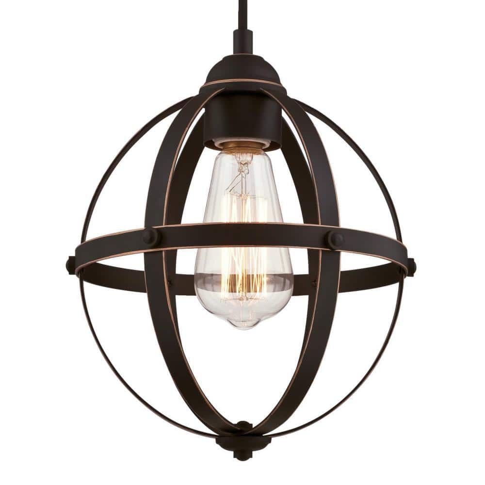 Bronze Mini Globe Pendant Light with LED Option