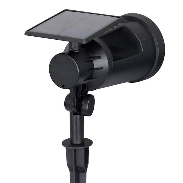 Solar 3.7-Volt Black LED Spotlight with Multi-Function Flashlight (4-Pack) Solar 3.7-Volt Black LED Spotlight with Multi-Function Flashlight (4-Pack)