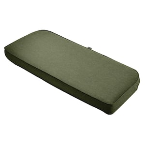 Montlake FadeSafe Heather Fern 41 in. x 18 in. Contoured Outdoor Bench Cushion