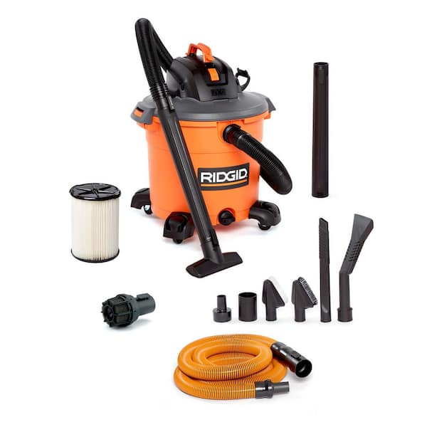 16 Gal. 5.0 Peak HP NXT Shop Vacuum HD1640 Wet Dry Vac with Filter, Diffuser, Accessories and Car Cleaning Kit